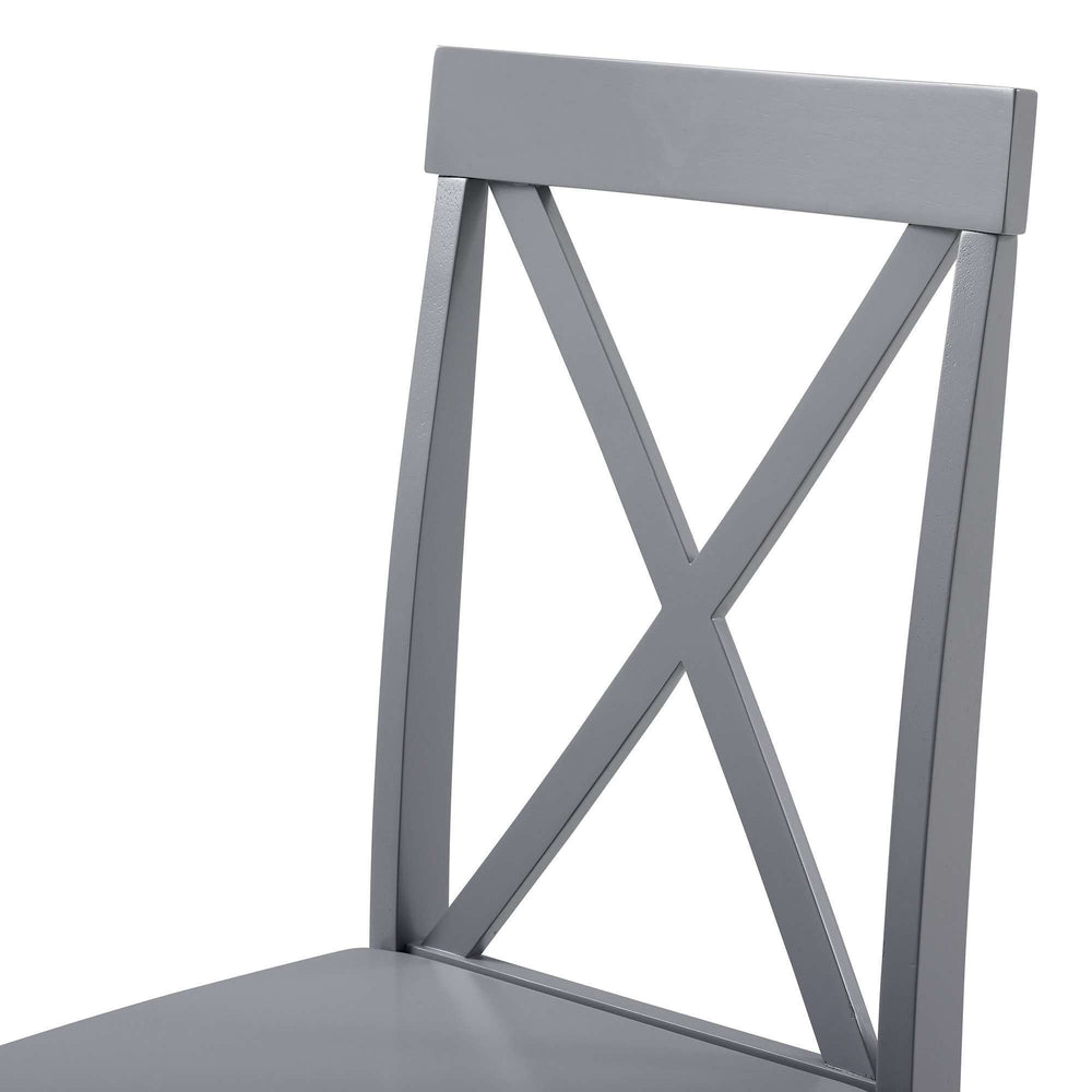 5-Piece Farmhouse Dining Set - Cozy Solid Wood Table and X-Back Chairs for Small Space Living