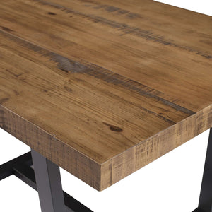 52" Rustic Solid Wood Dining Table with Distressed Finish - Eco-Friendly and Stylish Seating for Four