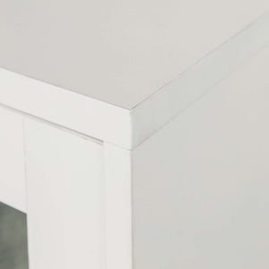 52" Modern Fireplace TV Stand - Stylish White MDF, Adjustable Shelves, Electric Heat, Sleek Design