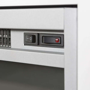 52" Modern Fireplace TV Stand - Stylish White MDF, Adjustable Shelves, Electric Heat, Sleek Design