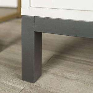 52" Modern Fireplace TV Stand - Stylish White MDF, Adjustable Shelves, Electric Heat, Sleek Design