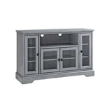 52" Transitional Glass Wood TV Stand