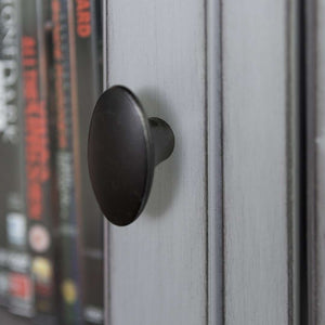 52" Transitional Highboy Glass Wood TV Stand - Stylish Entertainment Center with Adjustable Shelving