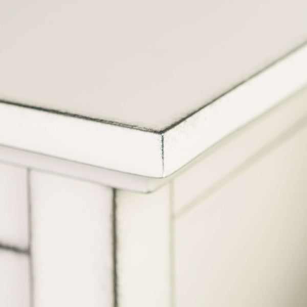 52" Transitional Wood Glass TV Stand Buffet - Stylish Highboy Console with Ample Storage for Any Room