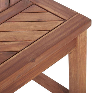 53" Modern Patio Dining Bench - Stylish Acacia Wood Seating with Chevron Design for Outdoor Gatherings