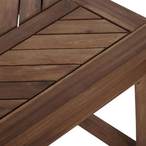 53" Modern Patio Dining Bench - Stylish Acacia Wood Seating with Chevron Design for Outdoor Gatherings