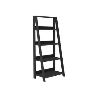 55" Modern Ladder Bookcase - Stylish High-Grade MDF Shelf Unit for Organizing & Displaying Treasures