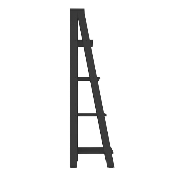 55" Modern Ladder Bookcase - Stylish High-Grade MDF Shelf Unit for Organizing & Displaying Treasures