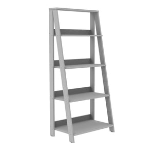 55" Modern Ladder Bookcase - Stylish High-Grade MDF Shelf Unit for Organizing & Displaying Treasures
