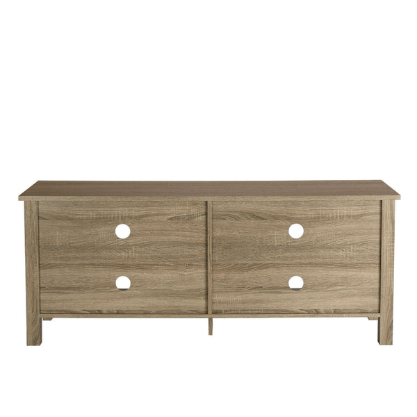 58" Rustic TV Stand - Stylish Wood Media Console with Open Shelves & Cord Management for Living Room