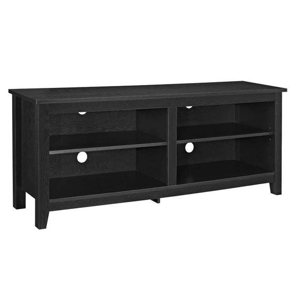 58" Rustic TV Stand - Stylish Wood Media Console with Open Shelves & Cord Management for Living Room
