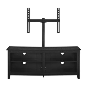 58" Rustic TV Stand - Stylish Wood Media Console with Open Shelves & Cord Management for Living Room