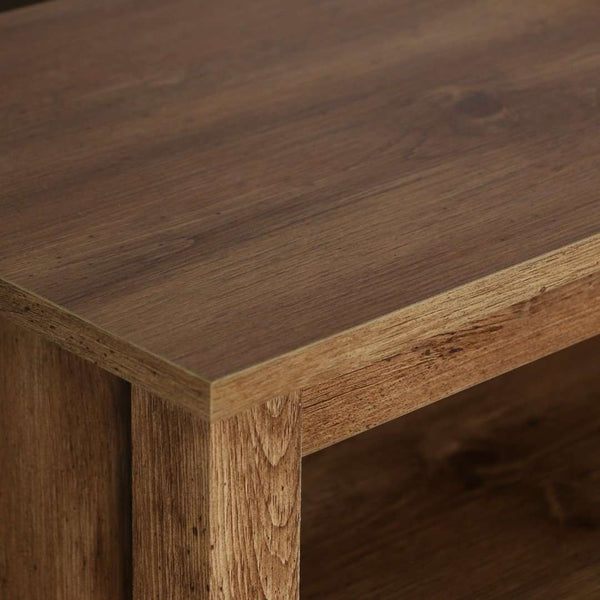 58" Rustic TV Stand - Stylish Storage Console with Adjustable Shelves & Cord Management for Living Room