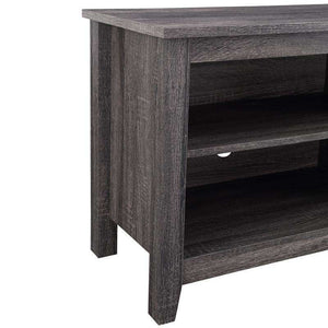 58" Rustic TV Stand - Stylish Storage Console with Adjustable Shelves & Cord Management for Living Room