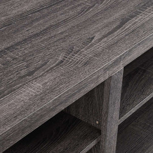 58" Rustic TV Stand - Stylish Storage Console with Adjustable Shelves & Cord Management for Living Room