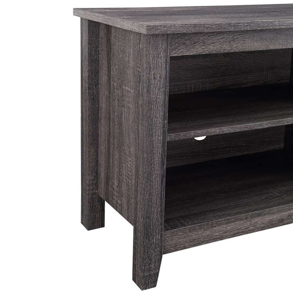 58" Rustic TV Stand - Stylish Storage Console with Adjustable Shelves & Cord Management for Living Room
