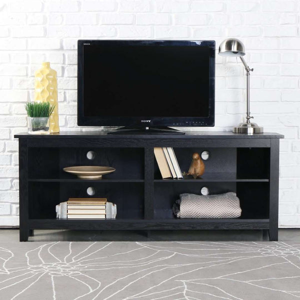 58" Transitional Corner TV Stand - Stylish Media Console with Adjustable Shelves & Cable Management System