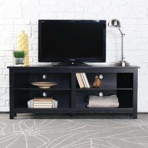 58" Transitional Corner TV Stand - Stylish Media Console with Adjustable Shelves & Cable Management System