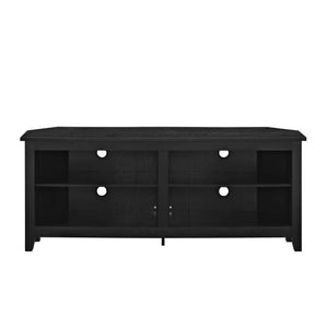58" Transitional Corner TV Stand - Stylish Media Console with Adjustable Shelves & Cable Management System
