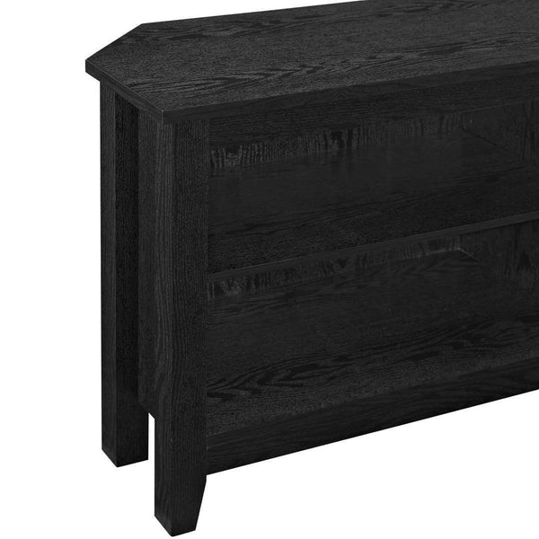 58" Transitional Corner TV Stand - Stylish Media Console with Adjustable Shelves & Cable Management System