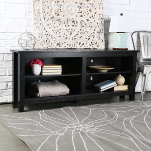 58" Transitional Corner TV Stand - Stylish Media Console with Adjustable Shelves & Cable Management System