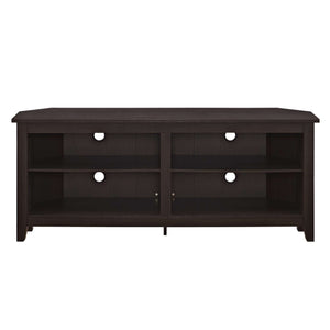 58" Transitional Corner TV Stand - Stylish Media Console with Adjustable Shelves & Cable Management System
