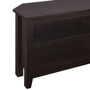 58" Transitional Corner TV Stand - Stylish Media Console with Adjustable Shelves & Cable Management System