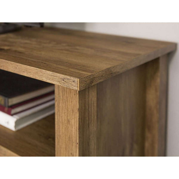 58" Transitional Fireplace Media Stand with Electric Heat, Adjustable Shelves, and Cable Management System