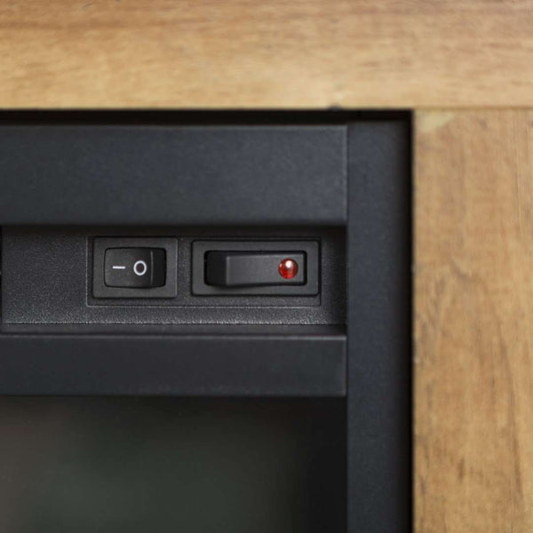 58" Transitional Fireplace Media Stand with Electric Heat, Adjustable Shelves, and Cable Management System