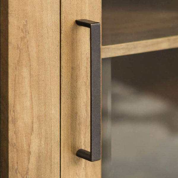 58" Transitional Fireplace Media Stand with Electric Heat, Adjustable Shelves, and Cable Management System