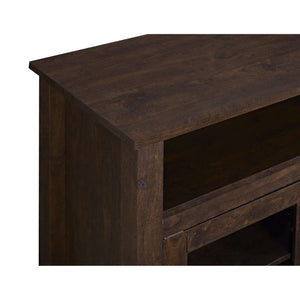 58" Transitional Fireplace Media Stand with Electric Heat, Adjustable Shelves, and Cable Management System