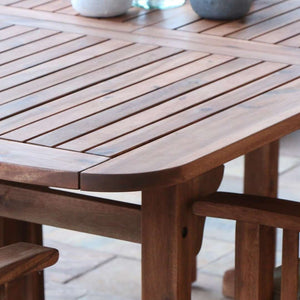 6-Piece Acacia Wood Outdoor Dining Set with Cushions - Stylish, Durable, Perfect for Entertaining!