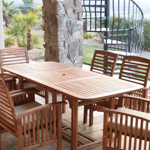 6-Piece Acacia Wood Outdoor Dining Set with Cushions - Stylish, Durable, Perfect for Entertaining!
