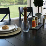 6-Piece Wood Dining Set - Antique Black in High-Grade Mdf, Solid Wood Veneers, Solid Wood