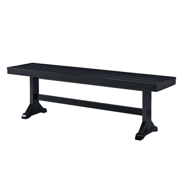 60" Trestle Wood Dining Bench - Timeless High-Grade MDF with Distressed Finish for Any Space