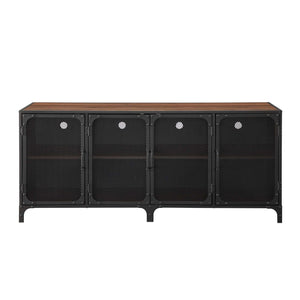 60" Industrial TV Stand - Dark Walnut