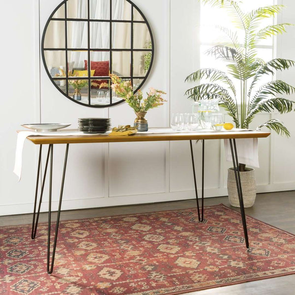 60" Mid Century Dining Table - Elegant Wood Design for Stylish Family Gatherings and Modern Decor
