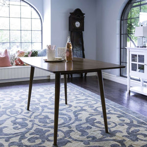 60" Mid Century Dining Table - Elegant Wood Design for Stylish Family Gatherings and Modern Decor