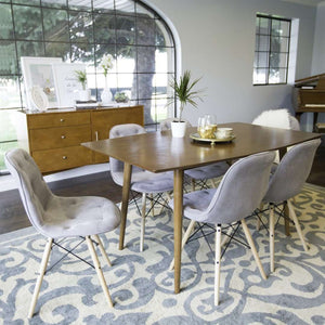 60" Mid Century Dining Table - Elegant Wood Design for Stylish Family Gatherings and Modern Decor