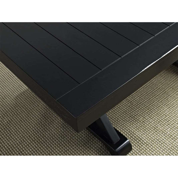 60" Modern Farmhouse Wood Dining Table with Butterfly Leaf - Stylish Antique Black Finish, Seats 6