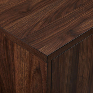 60" Vintage-Inspired Media Stand with Record Storage, Ideal for TVs Up to 66", Stylish and Functional