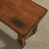 60" Rustic Wood Dining Bench - Dark Oak in High-Grade Mdf, Solid Wood Veneers