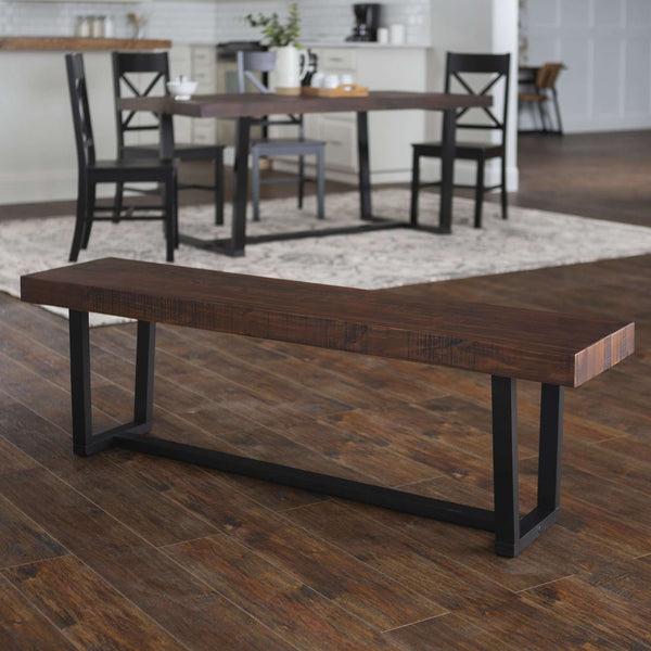 60" Solid Dining Bench - Stylish and Sustainable Seating for Your Kitchen or Dining Room Decor