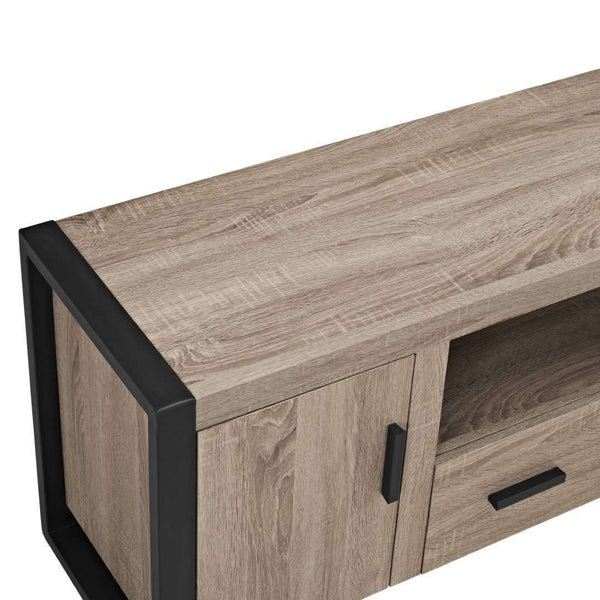 60" Urban Industrial TV Stand with Storage Cabinets & Large Drawer for Stylish Living Room Organization