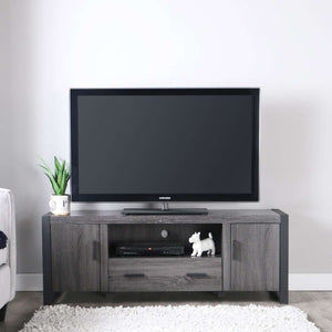 60" Urban Industrial TV Stand with Storage Cabinets & Large Drawer for Stylish Living Room Organization