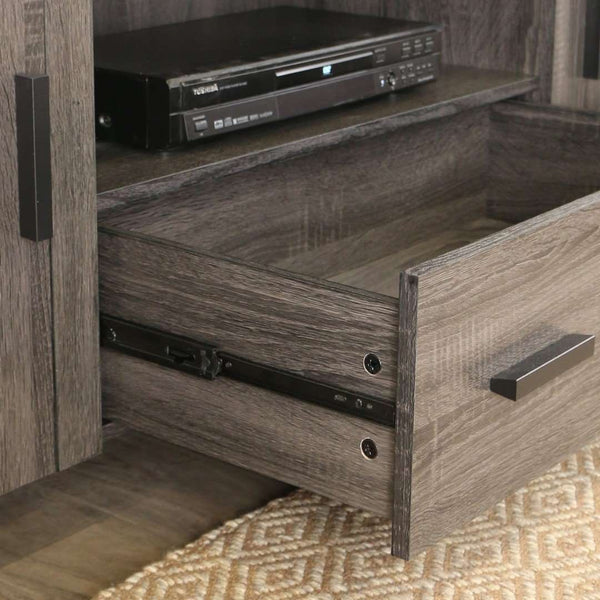 60" Urban Industrial TV Stand with Storage Cabinets & Large Drawer for Stylish Living Room Organization