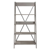 68" Solid Wood Ladder Bookshelf