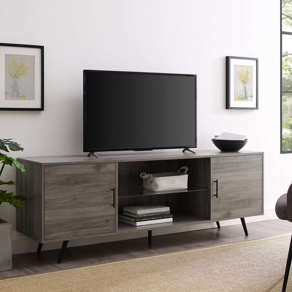 70" Industrial Metal TV Stand - Stylish Storage Solution with Urban Design for Modern Living Rooms