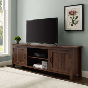 70" Stylish Modern Farmhouse TV Stand - Versatile Storage & Adjustable Shelves for Any Space