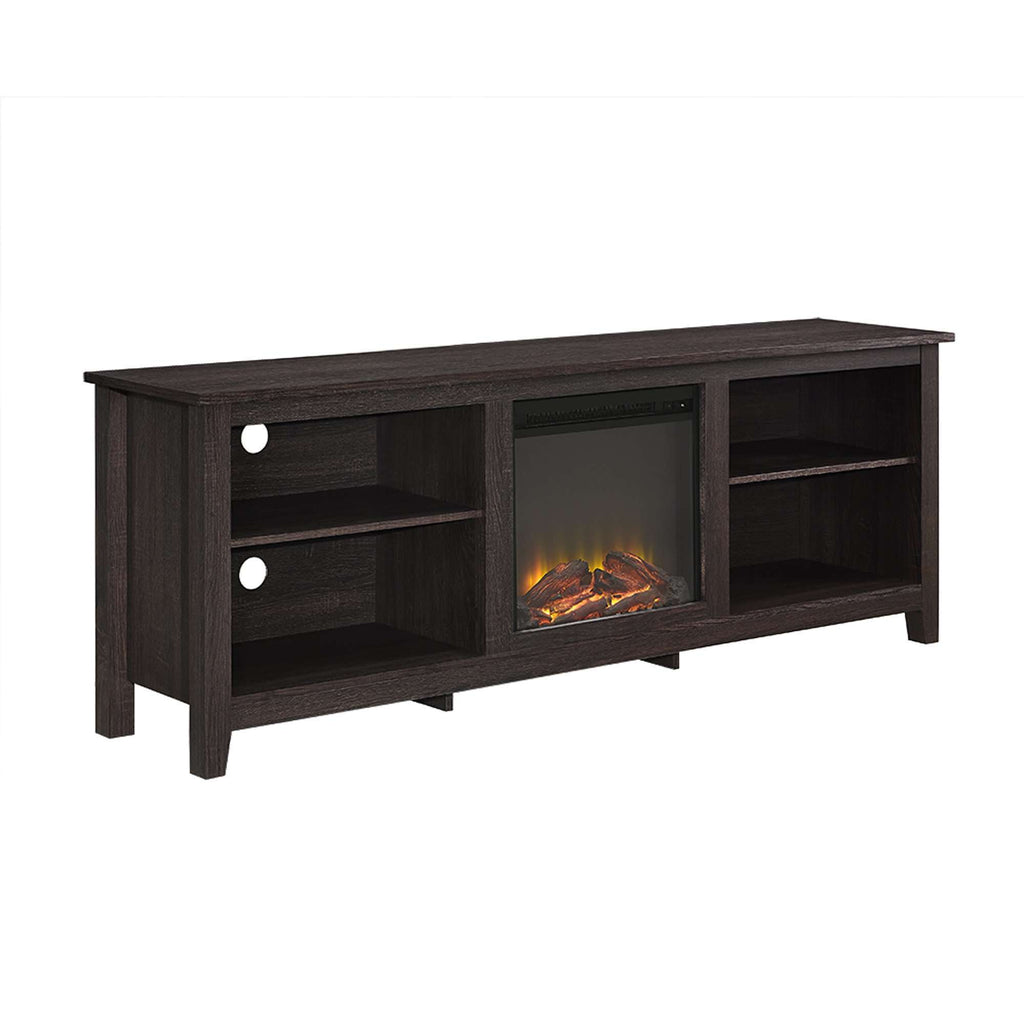 70" Rustic Farmhouse Electric Fireplace TV Stand